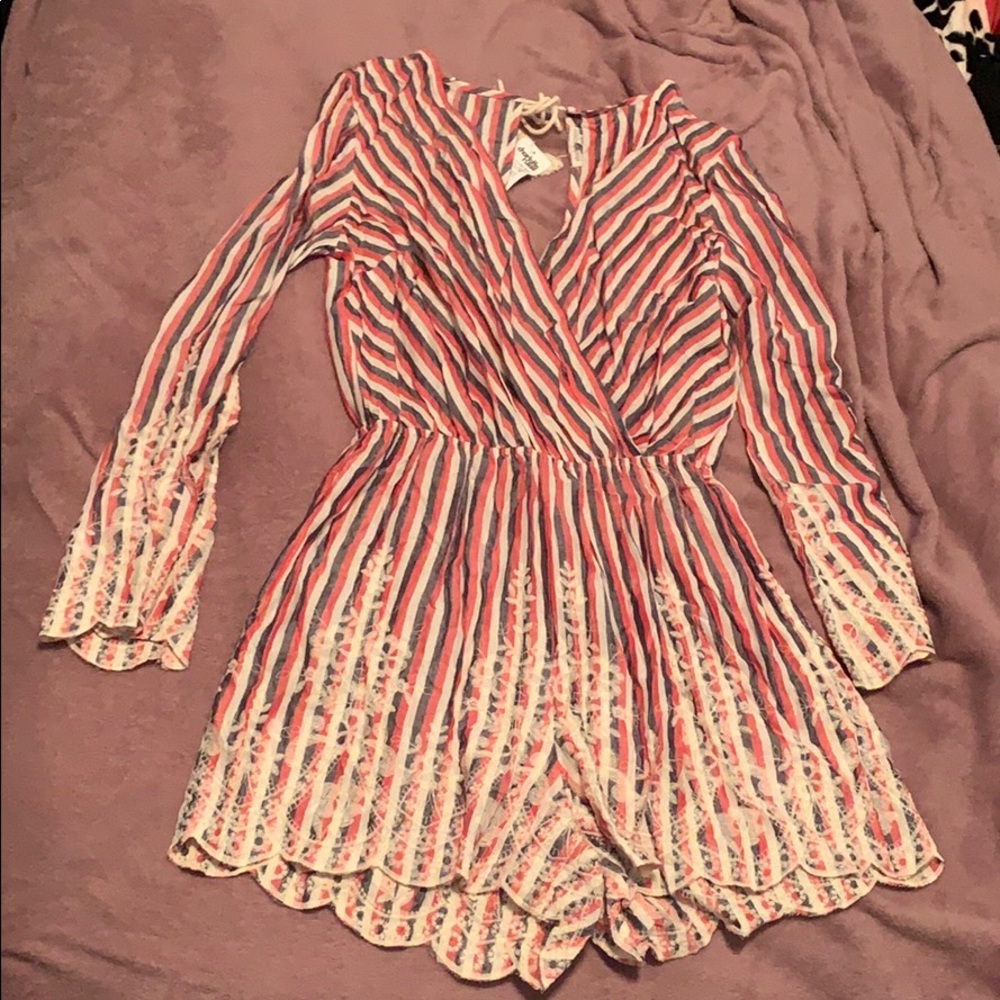 Charlotte Russe Red, White, and Blue Romper